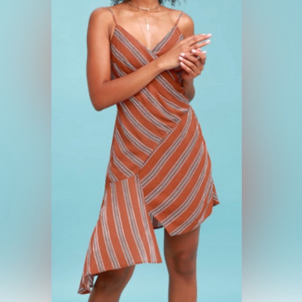 Lush asymmetrical cocktail dress